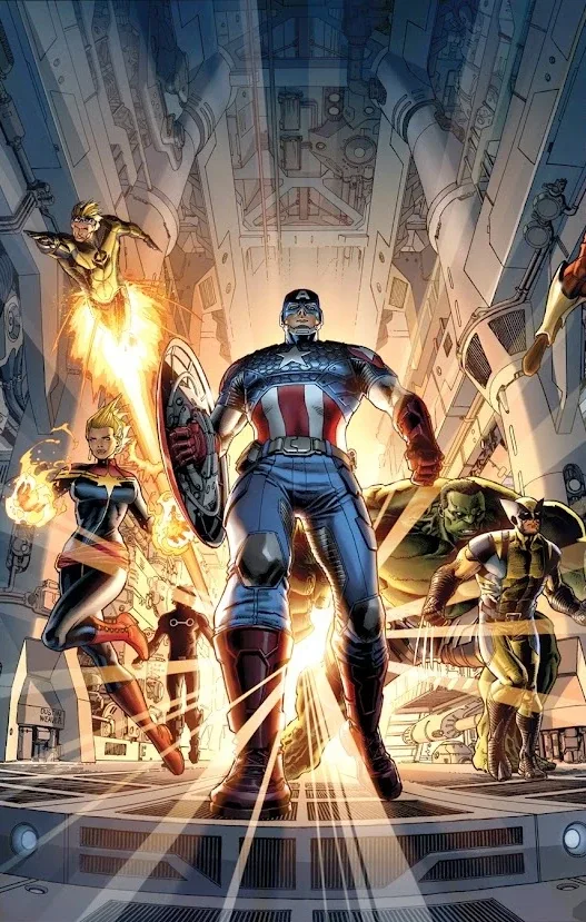 A stack of Marvel comic books